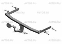 Фаркоп VW 25 для Volkswagen Golf V хетчбек 2003-2008, Volkswagen Golf V Plus 2005-2008, Volkswagen Golf VI хетчбек 2008-2013, Volkswagen Golf VI Plus 2008-2014 требуется подрезка бампера., Автос, нагрузка 1250/75 кг. С подрезкой бампера от магазина ФаркопРос